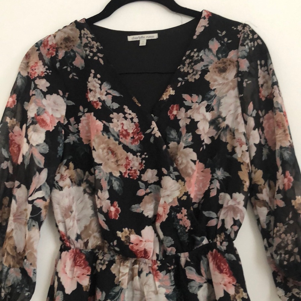 Charlotte Russe long-sleeve floral dress - Picture 2 of 5
